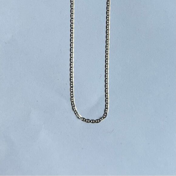 14k Real Gold 1.4mm Flat Mariner Chain necklace 24” | Italian chain|Italian Gold - Picture 6 of 9